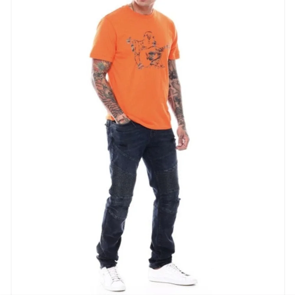 True Religion Rocco relaxed skinny moto men's‎ jeans size 36 new!!!!